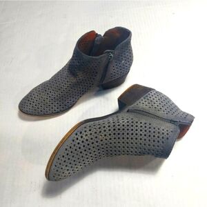 Lucky Brand Gray Perforated Ankle Boots Size 8